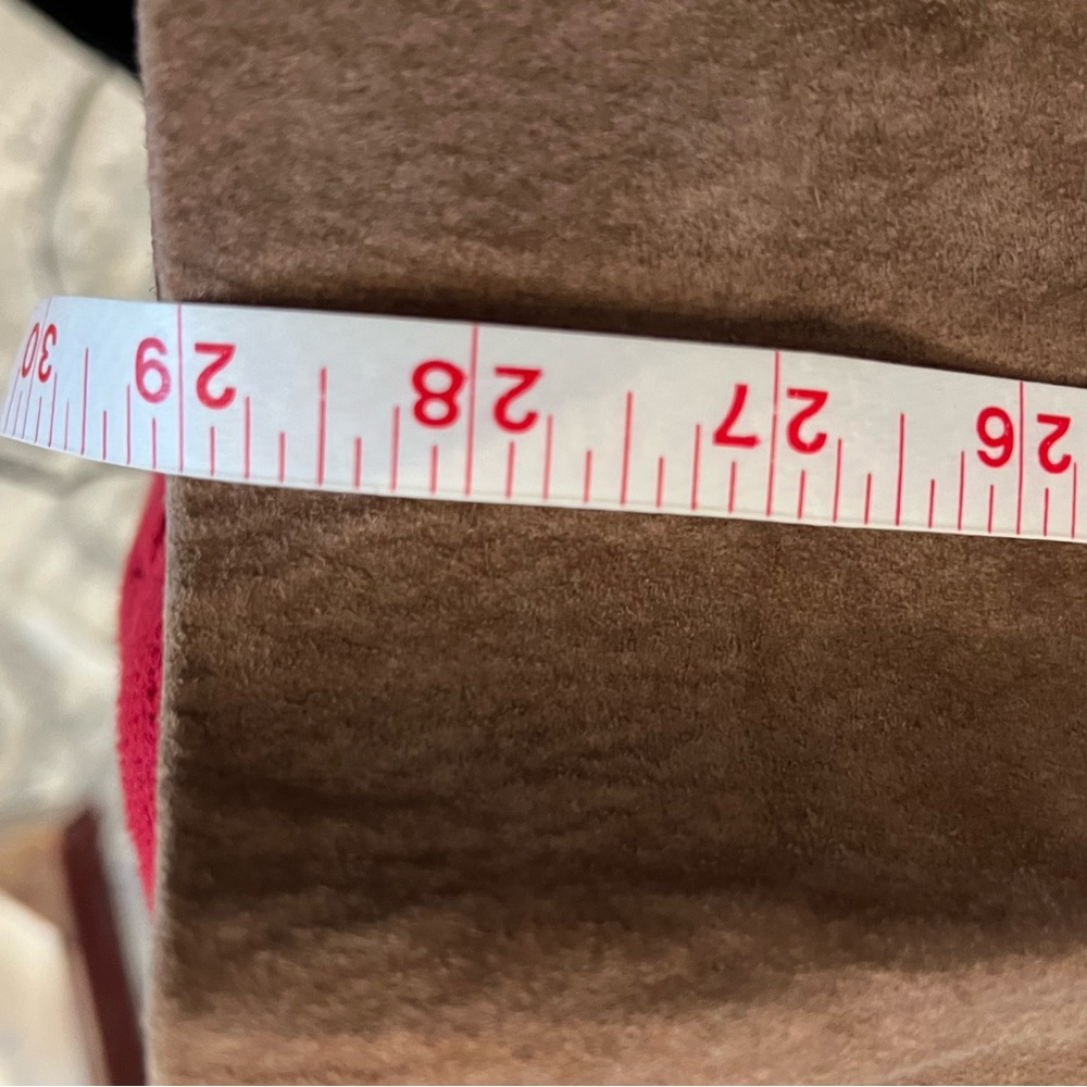 Vintage‎ Vegan Suede Pants Mocha Brown Sz 24" Pleated Waist High Rise Leather - Picture 8 of 11